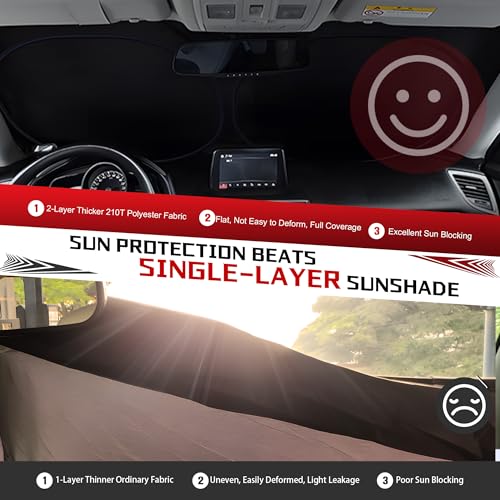 Windshield Sun Shade for 1999-2006 Che-vrolet/Chevy Silverado Foldable Sun Sunshade for Car Front Window Blocks UV Rays and Heat Automotive Interior Protector Custom Fit Accessories - size: for 1999-2006 Che-vrolet/Chevy Silverado