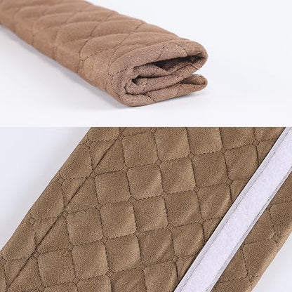 Amooca Automotive Seat Belt Cover Soft Suede Universal Fit Seatbelt Shoulder Pad Neck Protector Cushions for SUV Trucks Airplane Backpack 2 Pack Brown - color: Brown