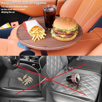 Car Tray & Car Desk for Laptop with 360° Rotating Wooden Car Laptop Mount Car Table Car Food Tray – Universal Steering Wheel Table for Tesla Model Y/3/S, Ford F-150 Explorer & Most Vehicles - size: Center Consoles Car Tray