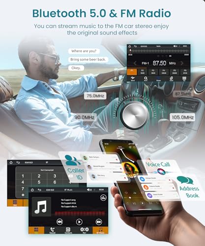 Single Din Radio Car Stereo with Wireless CarPlay & Android Auto, 7 Inch IPS Touch Screen Car Audio with Bluetooth，Mirror Link, FM,EQ, USB/Type-C/U Disk, SWC for Single Din Car Stereo - style: Dual USB & Side Buttons