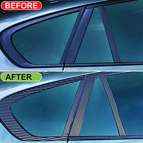 Spurtar Carbon Fiber Wrap Black Vinyl Wrap for Cars, 3 Inch x 20 ft Universal Chrome Delete Dry Carbon Fiber Tape Door Edge Guards Vehicle Detailing Tape Overlay Vinyl Paper Car Exterior Accessories - size: 3 Inch x 20 ft