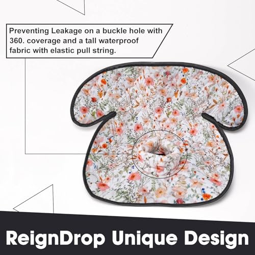 Floral Car Seat Protector Piddle Pad,Waterproof Carseat Covers,Potty Training Anti-Slip Potty Toilet Training Liner for Babies & Toddlers ，Machine Washable