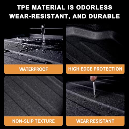 Floor Mats for 2018-2024 2025 Dodge Ram Promaster 1500/2500/3500, TPE All Weather Protection Front Row Van Floor Liners Accessories,Black - size: for 2018-2025 Ram Promaster Front Mat