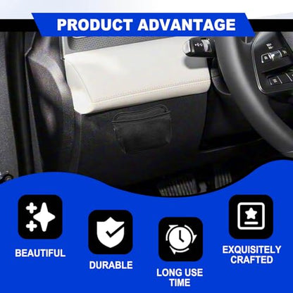 Car Seat Side Storage Pocket/Multi-Pocket Centre Console Storage Box, Car Seat Side Pocket Organizer, PU Leather Pouch Bag (Black)