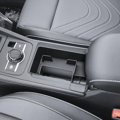 RUNROAD Center Console Organizer Tray Compatible with 2025 2026 VW Tiguan Accessories, Armrest Storage Box for Volkswagen Tiguan S SE SEL R-Line Middle Console Organizer Armrest Dividers Coin Holder