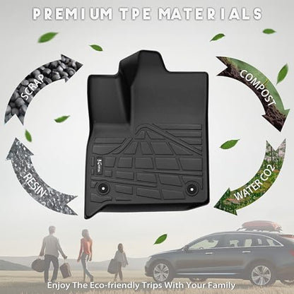 KARPAL Floor Mats for 2018-2023 Chevy Traverse/ 2024 Traverse Limited Only 7 Seats, with 2nd Row Bucket Seats, All-Weather TPE Custom Fit Floor Liners Car Accessories - style: 2018-2023 | For Chevy Traverse | Full Set