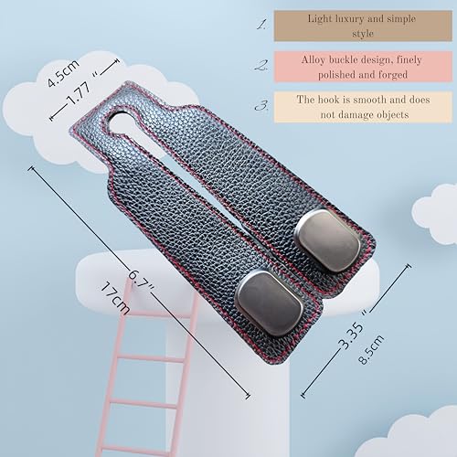 Coozyland Car Hooks, Coozy Land Metal Multi-Function Leather Car Headrest Hooks, Universal Double Hook Car Seat Back Storage Hooks for Wallets, Handbags, Bottles, Trash Bags, etc(White 4-Pack) - color: White 4-pack
