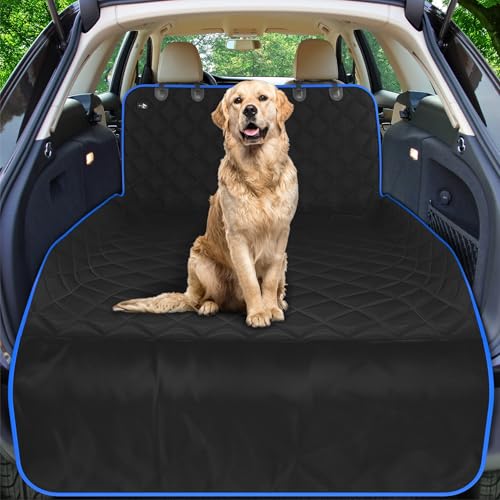 Active Pets Cotton SUV Cargo Liner for Dogs, Durable Non Slip Vehicle Seat Cover, Protects Against Dirt & Fur, Pet Cargo Liner for SUV & Trucks, Large Size Trunk Cover for Dogs Universal Fit - Blue - color: Blue