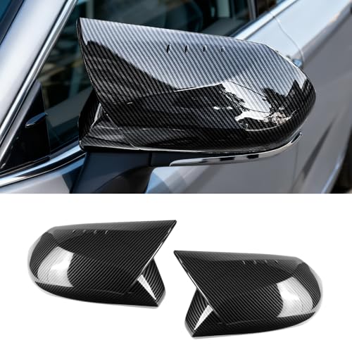 Side Mirror Cover Compatible with Toyota (Camry 2018-2025, Ox Horn Style-Carbon Fiber Pattern) - size: Ox Horn Style-Carbon Fiber Pattern