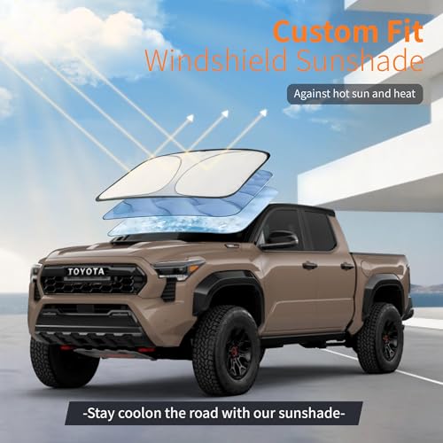 Car Cover Waterproof All-Weather,Outdoor Full Exterior Automobiles Truck(Length up to 210 inch) with Windshield Sun Shade Universal Fit Nissan Frontier,Ford F100,Chevy C10 S10 etc - size: Fit Truck up to 210 inch(PK-M)