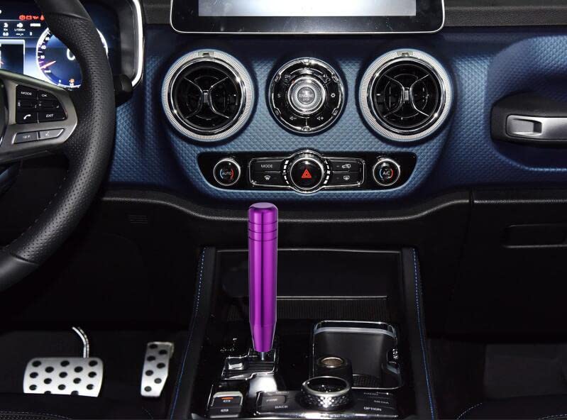Abfer Tall Shift Knob Car Long Shifting Head Replace Weighted Gear Stick Shifter Knob Extension Fit Most Manual Automatic Transmission Vehicle (Purple-1) - color: Purple