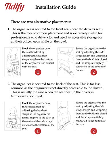 Tidify Car Front Seat Organizer [2025 UPDATED] with Dedicated Tablet and Laptop Storage Stabilizing Side Straps Soft Adjustable Shoulder Strap and Hardened Buckles Your Office Away from Office.