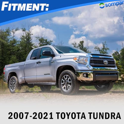Osompar Glossy Black Outer Rear View Mirror Cover Cap Front Driver Passeger Side for Toyota Tundra 2007-2021 Toyota Sequoia - color: Glossy Black