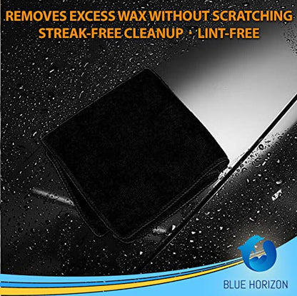 Black Microfiber Cleaning Towels, 36-Pack Dual-Sided Ultra Soft Plush Washcloth, Professional Grade Premium Microfiber Detailing Cleaning Cloths, Car, Household and Commercial (Black, 16" x 16") - color: Black, size: 16" x 16"