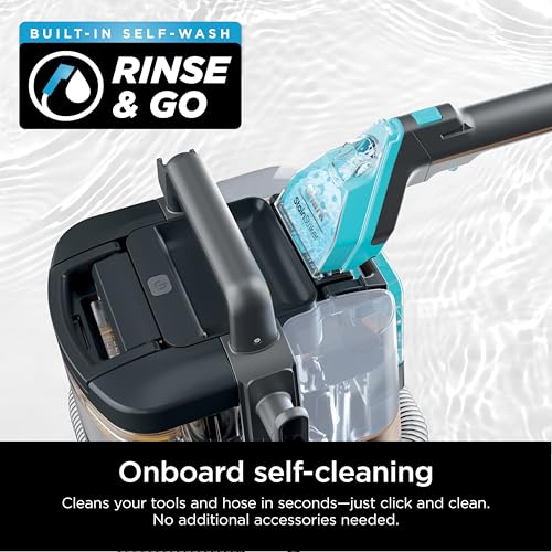 Shark StainStriker HairPro Portable Carpet, Upholstery & Area Rug Cleaner with Pet Mess & Hair Tools, Self-Cleaning, Perfect for Pets & Car Interiors, 4 Cleaning Tools & Pet Solution, Copper, PX251 - style: StainStriker w/ HairPro Technology