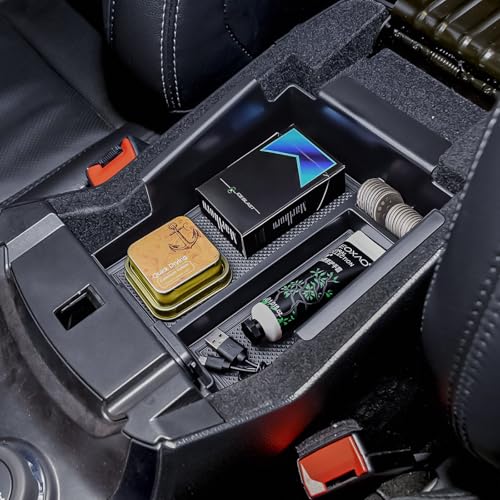EDBETOS Center Console Organizer Compatible with Ford Explorer 2012-2016 2017 2018 2019 Accessories Armrest Storage Box Interior Pallet Secondary Insert Tray, Front Console Tray, ABS Black
