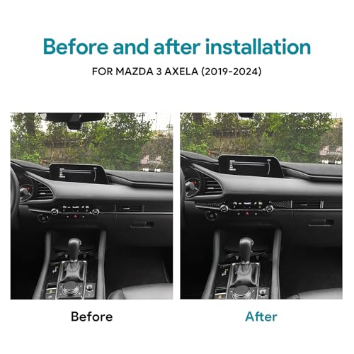 AIRSPEED Carbon Fiber for Mazda 3 Axela 2019-2025 Center Console Air Vent Outlet Panel Cover Interior Trim Accessory, Black - color: Air Vent Outlet Panel