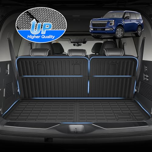 Cartist Floor Mats & Cargo Liner Fit for Nissan Armada 2025/Infiniti QX80 7 Seats Accessories All Weather Cargo Liners Carpet Protection - size: 5)Nissan Armada/QX80【25-26】7 Seats Full set