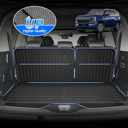 Cartist Floor Mats & Cargo Liner Fit for Nissan Armada 2025/Infiniti QX80 7 Seats Accessories All Weather Cargo Liners Carpet Protection - size: 5)Nissan Armada/QX80【25-26】7 Seats Full set