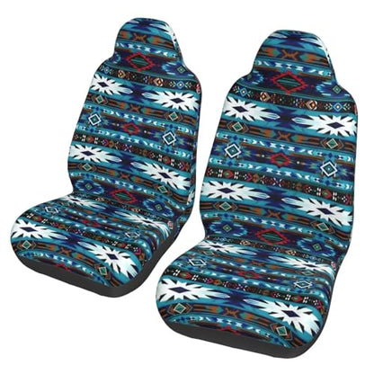 Front Seat Covers for Cars Boho Bohemian Bucket Seat Cover Aztec Saddle Blanket Universal Fit Car Seat Cover Non-Slip Auto Seat Dog Kid Protector Cloth Seats Cushion Van Truck SUV, Western - color: Aztec