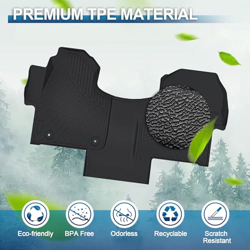 Peleus Floor Mats for Mercedes-Benz Sprinter 2500/3500 2025-2019,Only Fit Cargo Van,All Weather TPE Rubber Custom Fit Liners for 1st Row Bucket Seats,Mercedes-Benz Sprinter Accessories - style: For M-Benz Sprinter 2019-2025