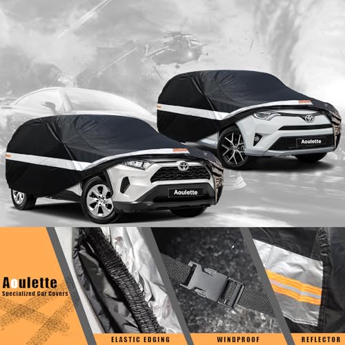 Toyota Car Cover Custom Fit for Toyota RAV4/RAV4 Prime, Waterproof Car Cover for Automobiles All Weather, Lightweight Full Exterior Cover Outdoor Sun Rain Dust Snow Wind Protection. - size: Custom Fit Toyota RAV4