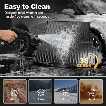 AOMSAZTO 2025 Cargo Mat: All Weather Cargo Liner Compatible with Toyota RAV4 (Include Hybrid) 2019-2025 Waterproof Trunk Mat TPE 3D Heavy Duty Rear Trunk Tray - style: 2019-2025 | For Toyota Rav4 Cargo Mat