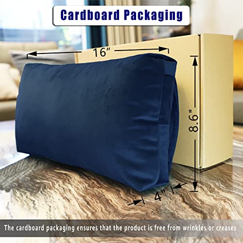 Adjustable Headrest Pillow for Recliners and Armchairs - Non-Slip Velvet Cushion for Neck Support and Pain Relief (Navy) - color: Navy