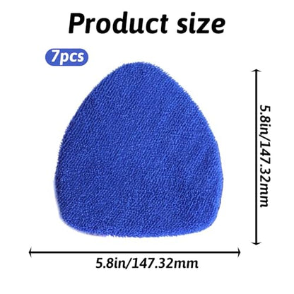 7 Pcs Car Windshield Cleaner Replacement Pads Microfiber Windshield Cleaning Tool Bonnets Washable Reusable Interior Auto Window Cleaners Washing Pads Replaceable Cleaning Bonnets(Fit 5”)