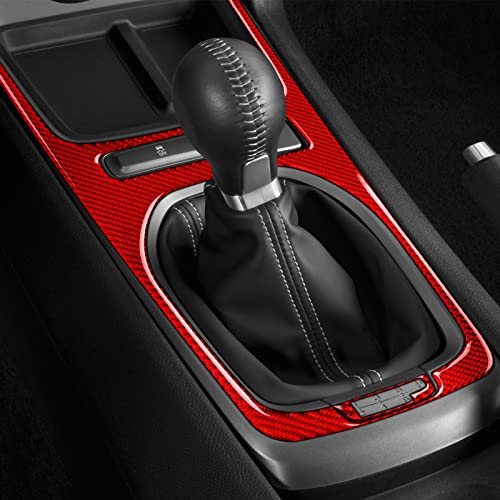 Car Gear Shift Box Panel Sticker Carbon Fiber Decal Interior Trim for Chevrolet Camaro 2010 2011 2012 2013 2014 2015 Accessories - color: Gear Shift Box Panel