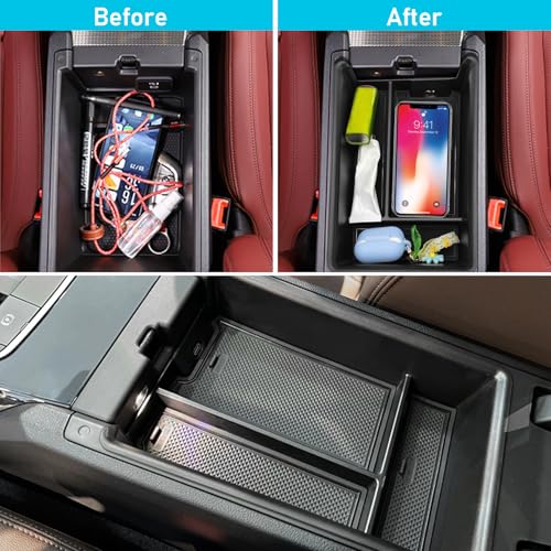 Jaronx Compatible with BMW Center Console Organizer for 3 Series G20 2019-2025/4 Series G22 i4 G26 2021-2025, for BMW 3' Organizer Tray 2019-2025, i4/4' Console Storage Box 2021-2025 - size: G20/G22 Console Organizer