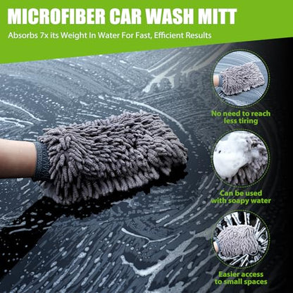 TTRCB 2 Pack 1300 GSM Car Drying Towels (36" x 24"), Microfiber Towels for Cars, Ultra-Absorbent, Streak Free, Car Wash Mitt, Car Detailing Supplies, Car Wash Kit, Car Cleaning Supplies Kit for SUV,RV - size: 36" x 24"