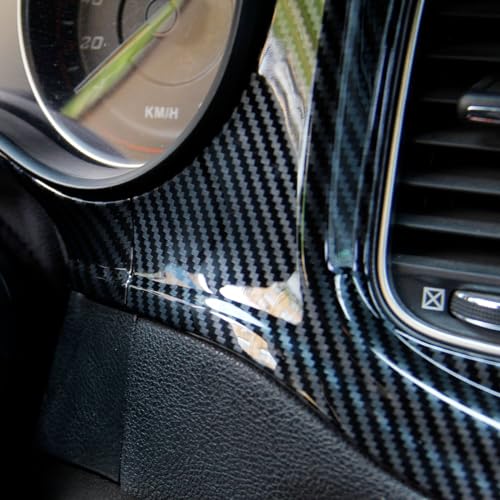 crosselec Carbon Fiber Center Consoles Dashboard Instrument Gauge Cluster Dash Air Vent Panel Kit Cover Trim Garnish Bezel for for Dodge Charger 2015-2023 (Black Carbon Fiber) - color: black carbon fiber