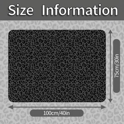 Universal Car Trunk Mat 29" x 39", Dense Black Leopard All Weather Trunk Protection Cargo Liner, Durable Cargo Mat Rear Trunk Liner,Stylish Vehicle Interior Accessories Suitable for Most Car Models - color: Dense Black Leopard