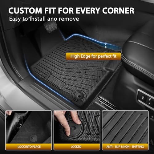 Powerty Floor Mats for Mazda CX-5 2017-2025, All Weather TPE Custom Cargo Liner Seat Back Covers Protectors Replacement for Mazda CX-5 Accessories (Floor Mats+Backrest Mat+Trunk Mat) - size: 9)mazda Cx-5｜17-25｜full Set