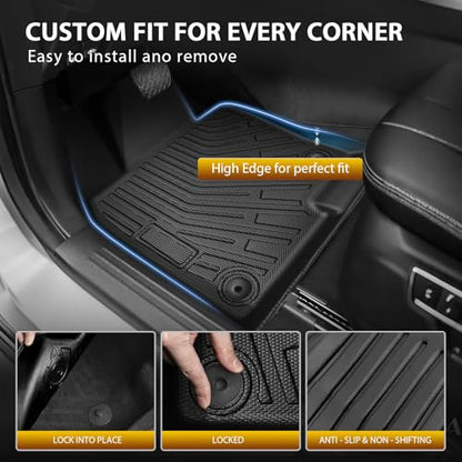 Powerty Floor Mats for Mazda CX-5 2017-2025, All Weather TPE Custom Cargo Liner Seat Back Covers Protectors Replacement for Mazda CX-5 Accessories (Floor Mats+Backrest Mat+Trunk Mat) - size: 9)mazda Cx-5｜17-25｜full Set
