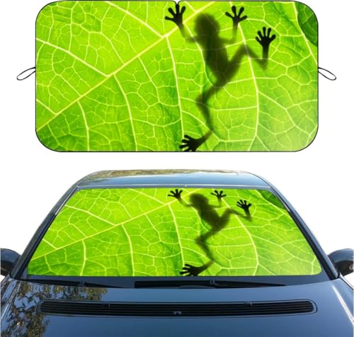Funny Frog Car Windshield Sun Shade, Foldable Reflective Sunshade for Front Window, UV & Heat Blocking, Interior Protector, Universal Fit for SUV Sedan Truck, 59" x 31.5" - color: color 1