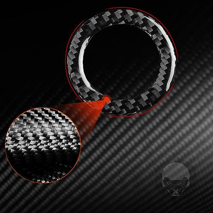 NVCNX Real Premium Carbon Fiber Car Ignition Keyhole Ring Cover Compatible with Toyota RAV4 2013 2014 2015 2016 2017 2018 XLE LE Limited SE Adventure Platinum Hybrid Interior Trim Accessories Black - color: Ignition Keyhole Ring