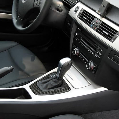 WINKA Car Gear Shifter Panel Cover Compatible with BMW E90 3 Seires Gear Shift Knob Frame Trim Carbon Fiber Interior E92 E93 325i 328i 330i 335i 2006-2012 Gear Box Shifter Panel for Car Accessories