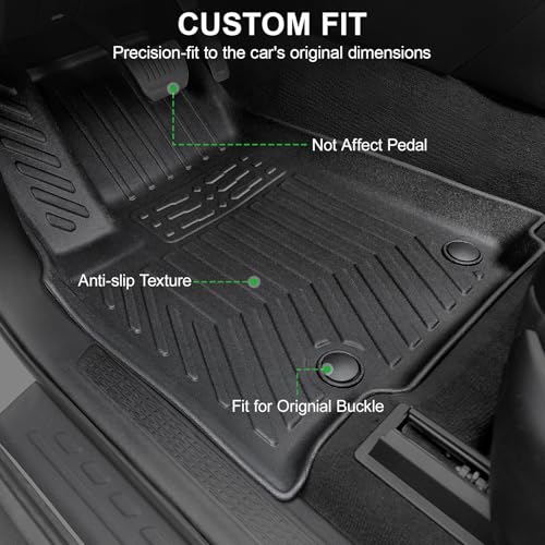 Floor Mats for 2021-2026 Jeep Grand Cherokee L (6-Seater w/o 2nd Row Center Armrest Only), TPE All Weather Durable Floor Liners for Jeep Grand Cherokee L Accessories - size: 2021–2026 | For Jeep Grand Cherokee L