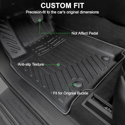 Floor Mats for 2021-2026 Jeep Grand Cherokee L (6-Seater w/o 2nd Row Center Armrest Only), TPE All Weather Durable Floor Liners for Jeep Grand Cherokee L Accessories - size: 2021–2026 | For Jeep Grand Cherokee L