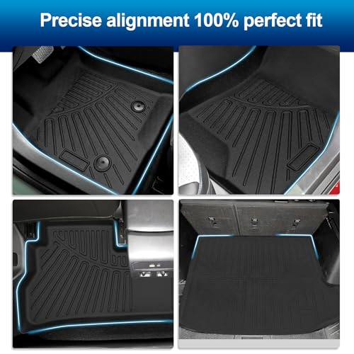 Peleus Floor Mats & Trunk Mat for Chevy Trax/Buick Envista 2024 2025 2026 All Weather TPE Protection Floor Liners Full Set with Cargo Liner for 2024 2025 Chevy Trax Buick Envista Accessories - style: for Chevy Trax/Buick Envista 2024+