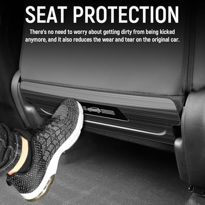 2PCS Back Seat Cover Compatible with Honda 2017-2022 CRV Accessories Stainless Steel Material Velcro Install Car Kick Mats Seat Back Protectors