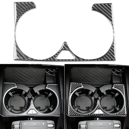 NVCNX Carbon Fiber Accessories for Mercedes Benz GLE GLS 350 450 450e 580 53 63 S AMG 2020-2026 2021 2022 2023 2024 2025 Center Console Cup Holder Cover Interior Trim Thick Overlay Sticker Decal 1PC - color: Center Console Cup Holder Trim