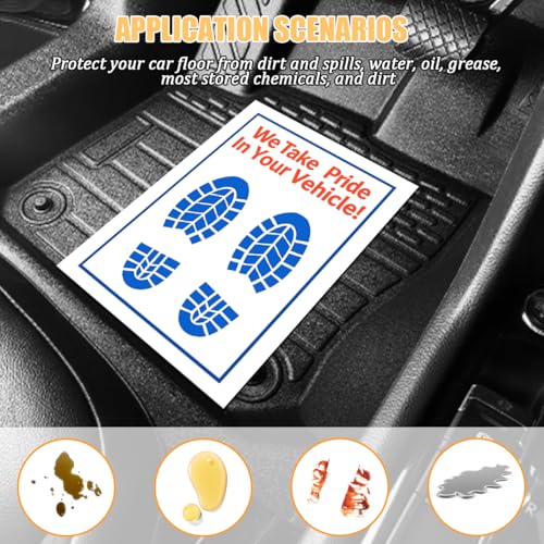 20PCS Car Paper Floor Mats, Disposable Vehicle Floor Pads Covers Protector for Detailing, Auto Foot Mat Protective Papers, Universal for SUV Automobile Truck (Style3)