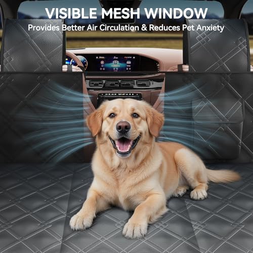 Surfcabin Back Seat Extender for Dogs – Waterproof Dog Seat Cover for Back Seat with Door Protection, Easy to Use and Clean, Hard Bottom, Holds 420 lbs Dog Hammock for Cars, SUVs & Small-Size Trucks - size: Fit for Car and SUV Small Trucks