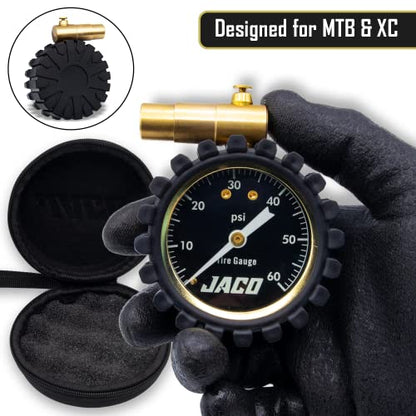 JACO MBX-60 Presta Tire Pressure Gauge for Bikes (Max 60 PSI) | MTB & XC Series - style: 5-60 PSI