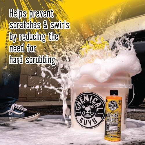 Chemical Guys Bug and Tar Remover Fast Acting Car Wash - Heavy Duty Cleaner for Bugs, Tar, Grime, Tree Sap & Bird Droppings - Safe for Car Paint, Glass, Chrome, Plastic, All Exterior Surfaces - 16 oz - size: 16 Fl Oz (Pack of 1)