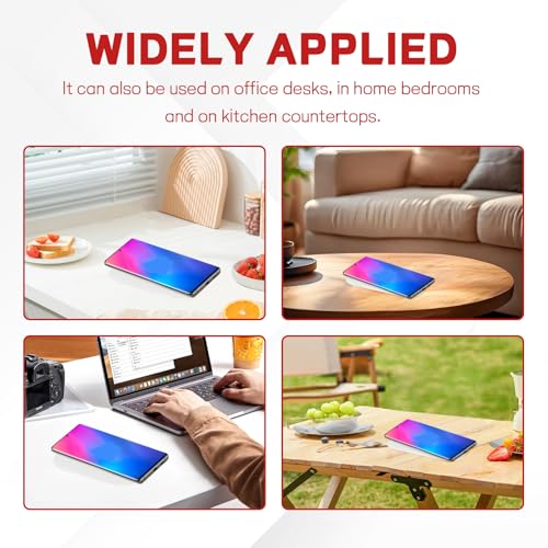 10PCS Car Dashboard Non-Slip Mat, Multifunctional Anti-Slide Sticky Pad for Auto Dashboard, Anti-Slip Dash Pad for Cell Phone, Radar Detector, Keys, Glasses, GPS, Coins (Transparent) - color: Transparent