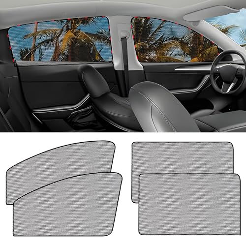 ZATOOTO Car Window Shade for Baby Car Sun Shade Side Window Breathable Mesh Sun Blocker for UV & Heat Glare Free Universal for Most Cars Easy Magnetic Installation Perfect for Camping Travel Napping - size: 6#Mesh 4pack kit